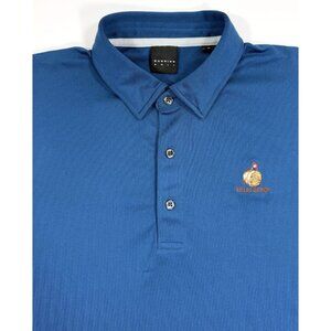 Dunning Golf Mens Shirt Size Medium Polo Fields Ranch PGA Frisco Texas Blue